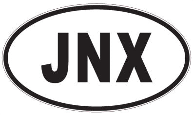 JNX - 3 Letter Initials Oval Sticker