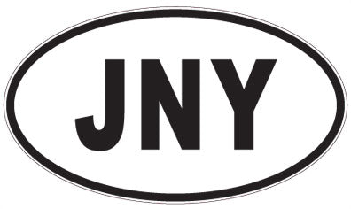 JNY - 3 Letter Initials Oval Magnet
