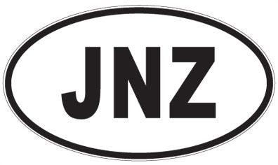 JNZ - 3 Letter Initials Oval Magnet