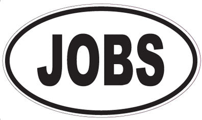 JOBS - Oval Sticker