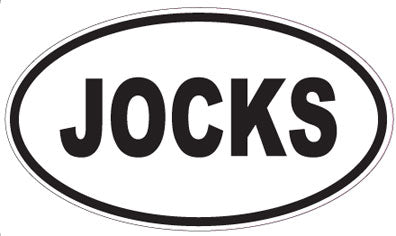 JOCKS - Oval Sticker