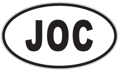 JOC - 3 Letter Initials Oval Magnet