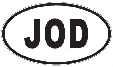 JOD - 3 Letter Initials Oval Magnet