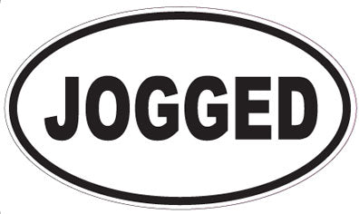 JOGGED - Oval Sticker