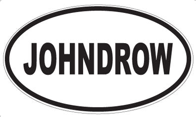 JOHNDROW - Oval Magnet