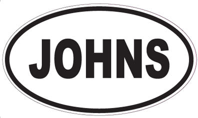JOHNS - Oval Sticker