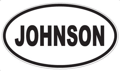 JOHNSON - Oval Magnet
