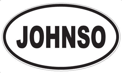 JOHNSO - Oval Magnet