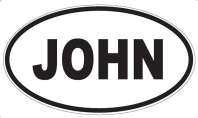 JOHN - Oval Magnet