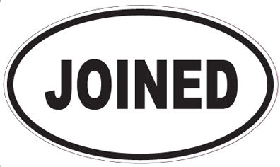 JOINED - Oval Sticker