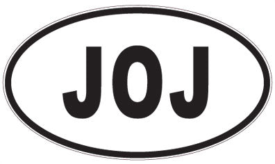 JOJ - 3 Letter Initials Oval Magnet