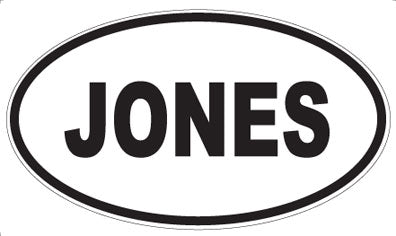 JONES - Oval Magnet