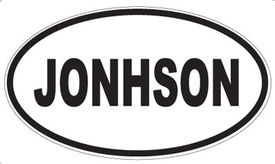 JONHSON - Oval Magnet