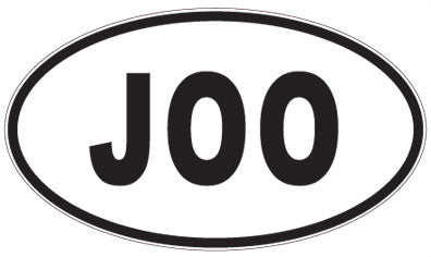 JOO - 3 Letter Initials Oval Magnet