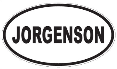 JORGENSON - Oval Magnet