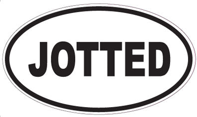 JOTTED - Oval Sticker