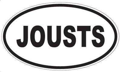 JOUSTS - Oval Sticker