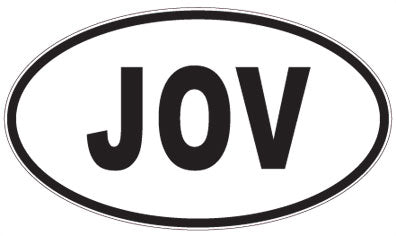 JOV - 3 Letter Initials Oval Sticker