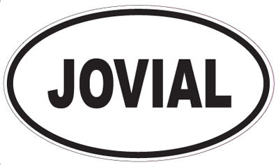 JOVIAL - Oval Sticker
