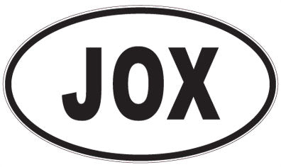 JOX - 3 Letter Initials Oval Sticker