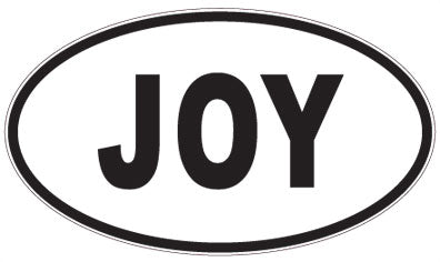 JOY - 3 Letter Initials Oval Sticker