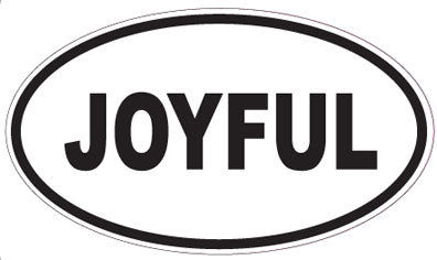 JOYFUL - Oval Sticker