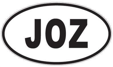 JOZ - 3 Letter Initials Oval Magnet