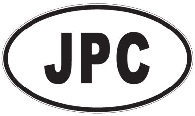JPC - 3 Letter Initials Oval Magnet