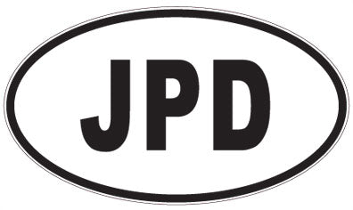 JPD - 3 Letter Initials Oval Sticker