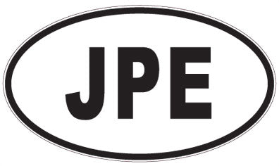 JPE - 3 Letter Initials Oval Magnet