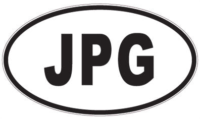 JPG - 3 Letter Initials Oval Magnet