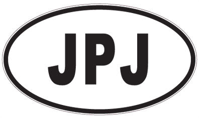 JPJ - 3 Letter Initials Oval Magnet