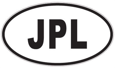 JPL - 3 Letter Initials Oval Sticker