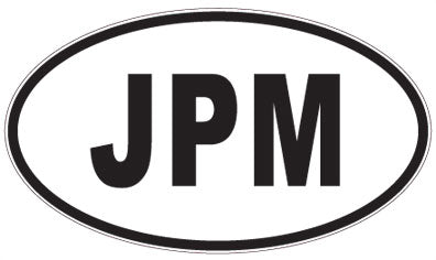 JPM - 3 Letter Initials Oval Sticker