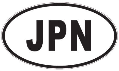 JPN - 3 Letter Initials Oval Magnet