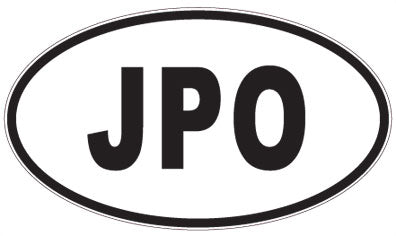 JPO - 3 Letter Initials Oval Magnet