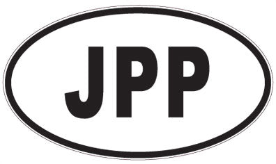 JPP - 3 Letter Initials Oval Magnet
