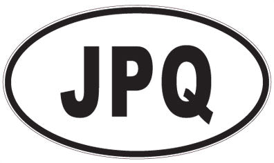 JPQ - 3 Letter Initials Oval Magnet