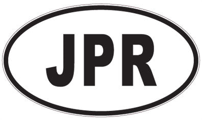 JPR - 3 Letter Initials Oval Sticker