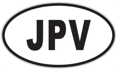 JPV - 3 Letter Initials Oval Magnet