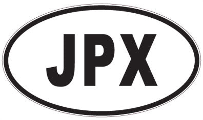 JPX - 3 Letter Initials Oval Sticker