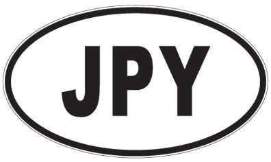 JPY - 3 Letter Initials Oval Magnet