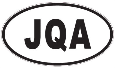 JQA - 3 Letter Initials Oval Sticker