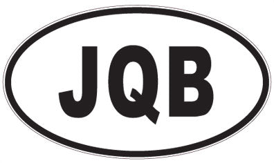 JQB - 3 Letter Initials Oval Magnet