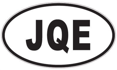 JQE - 3 Letter Initials Oval Sticker