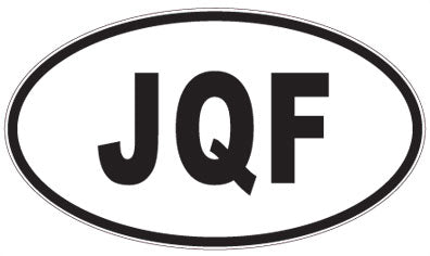 JQF - 3 Letter Initials Oval Sticker