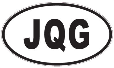 JQG - 3 Letter Initials Oval Magnet