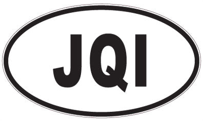 JQI - 3 Letter Initials Oval Sticker