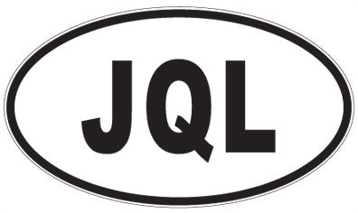 JQL - 3 Letter Initials Oval Sticker
