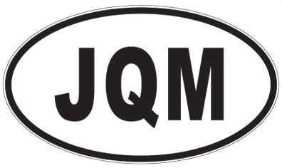 JQM - 3 Letter Initials Oval Sticker